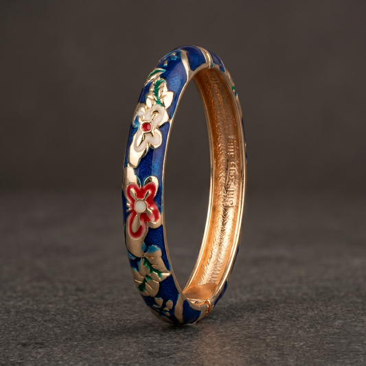 Butterfly Pattern Enamel/Meenakari Bracelet - Avalna Indian Bracelet Online