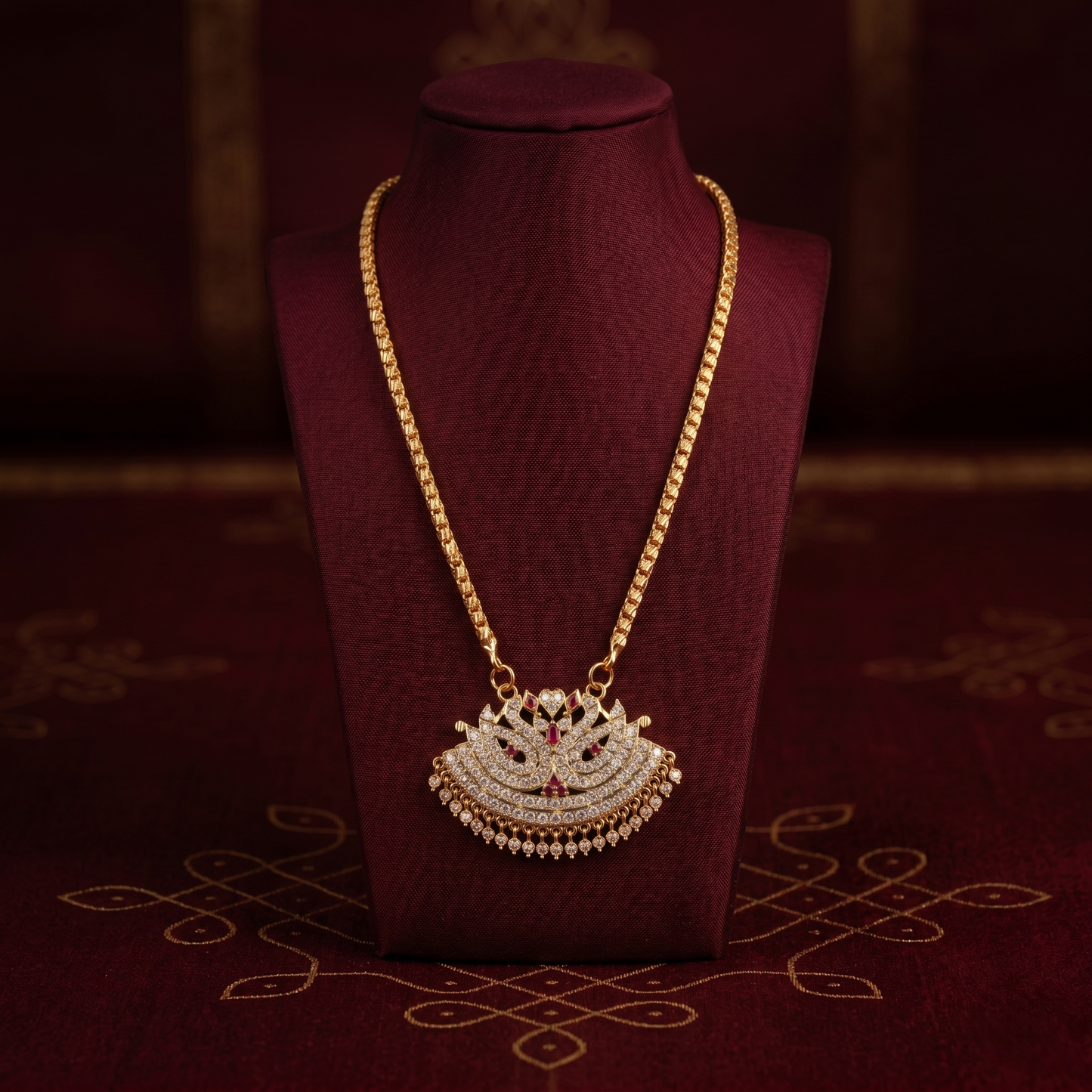 Traditional Impon Micro Gold Plated Twin Swan(annam)Dollar Chain