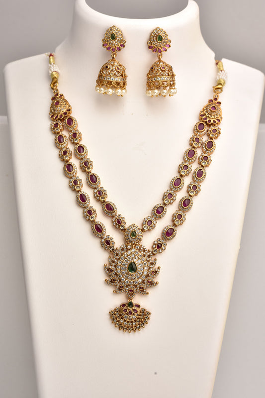 Red Stone Matt Necklace