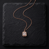 Anti-Tarnish Emerald Cut Clear Stone Pendant Necklace