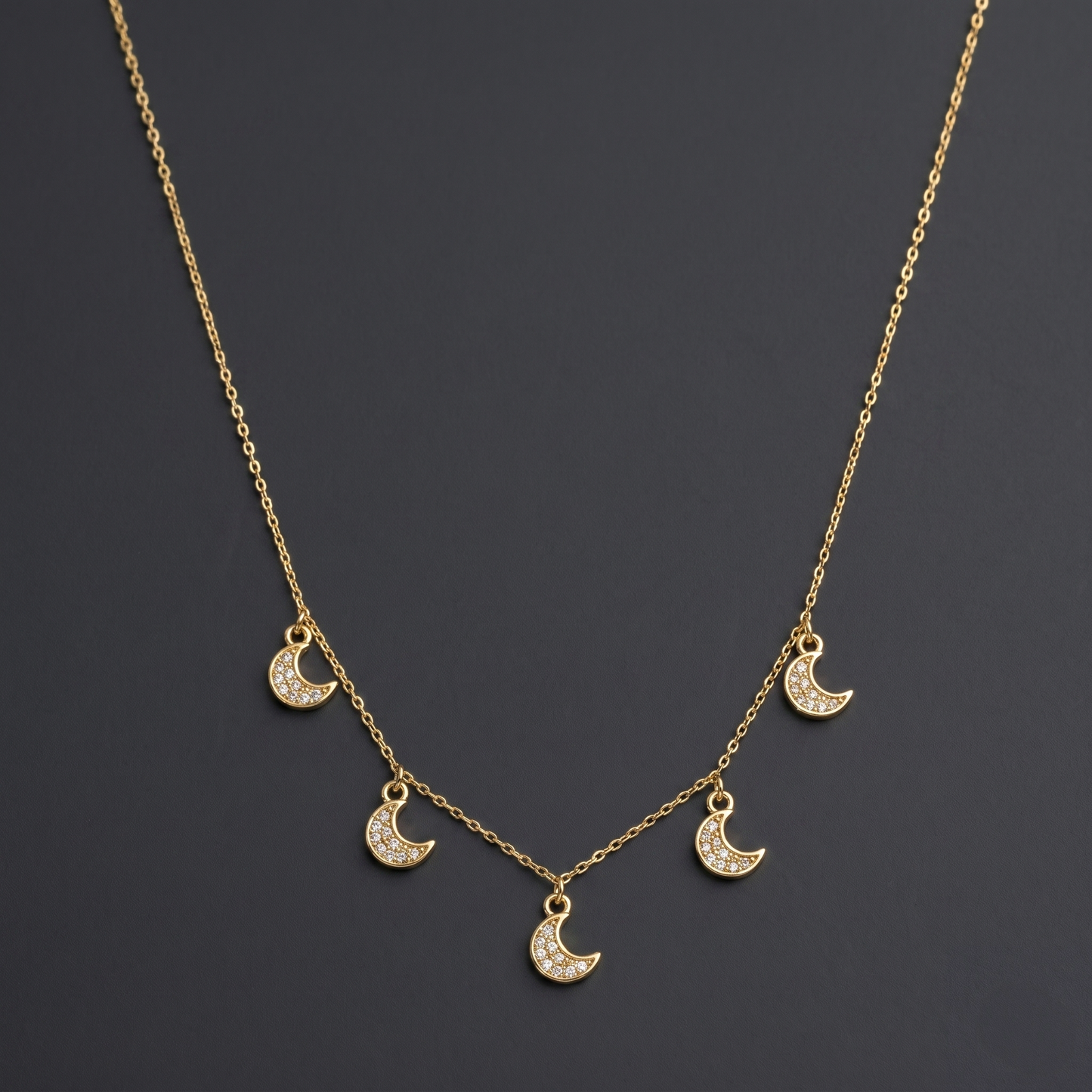 Crescent Moon Charm Necklace