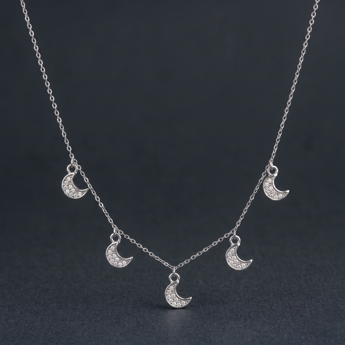 Crescent Moon Charm Necklace