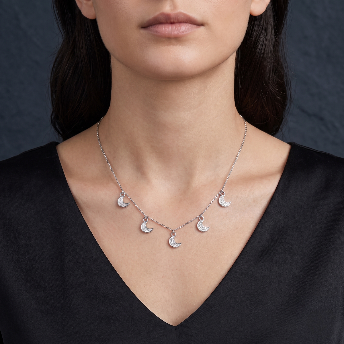 Crescent Moon Charm Necklace