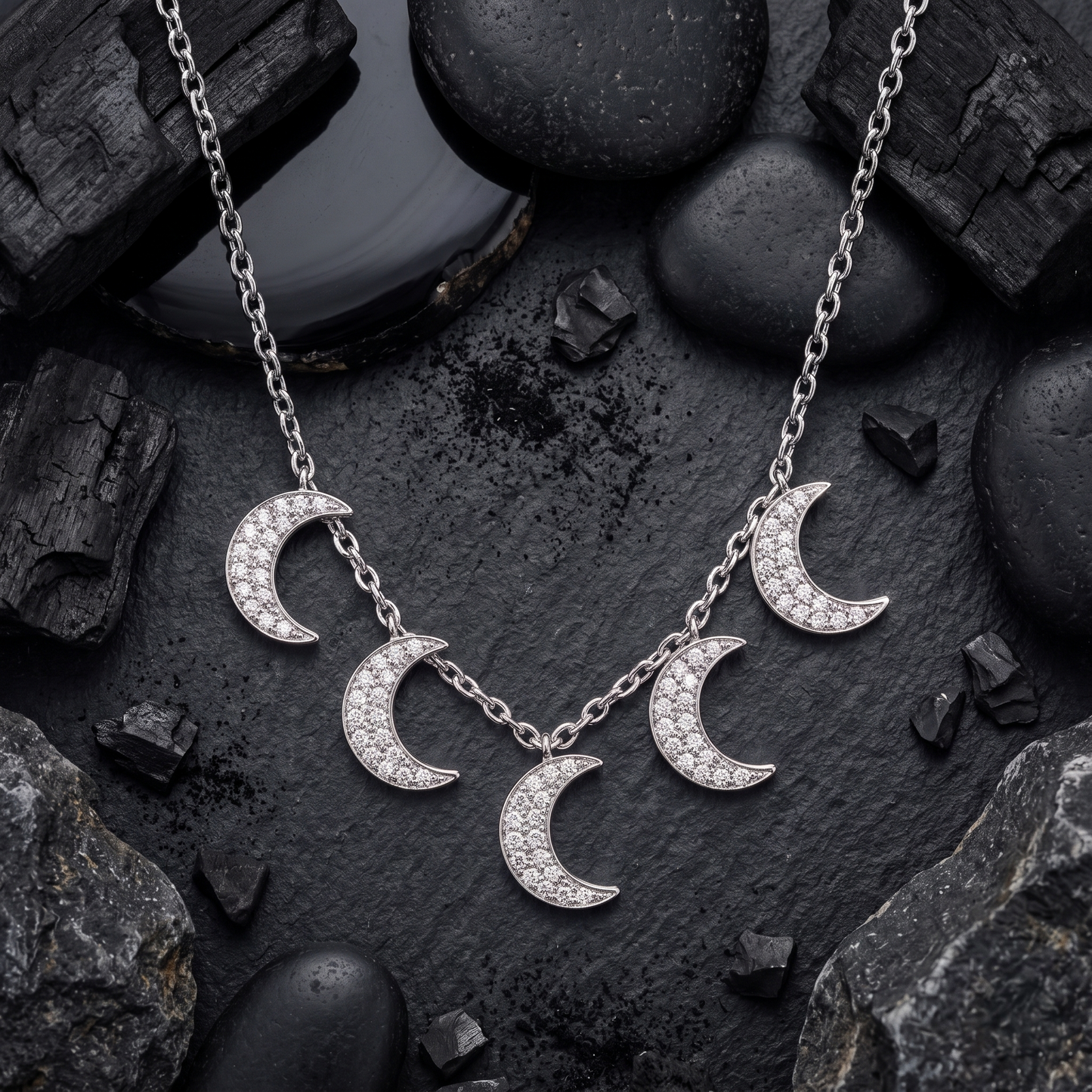 Crescent Moon Charm Necklace