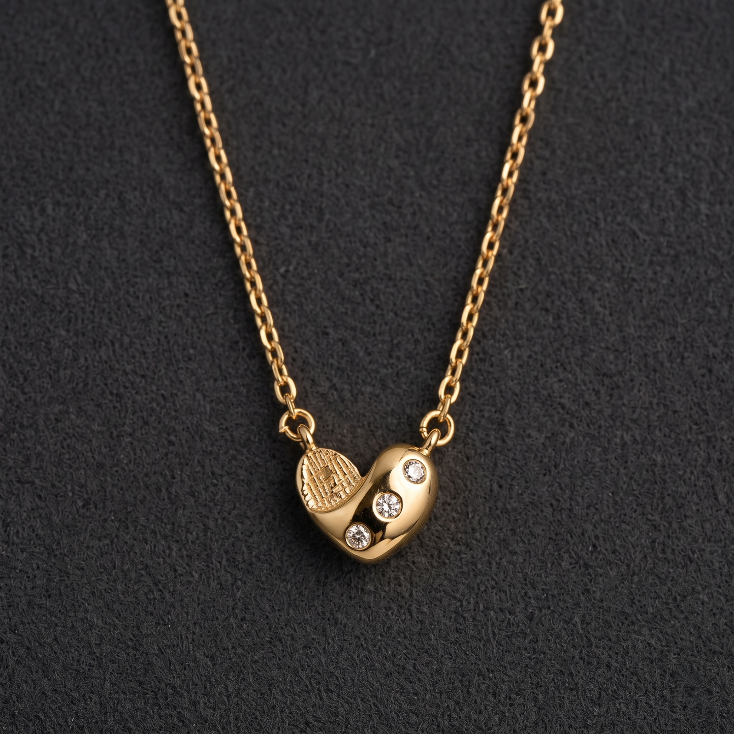 Gold Plated Heart Pendant Necklace