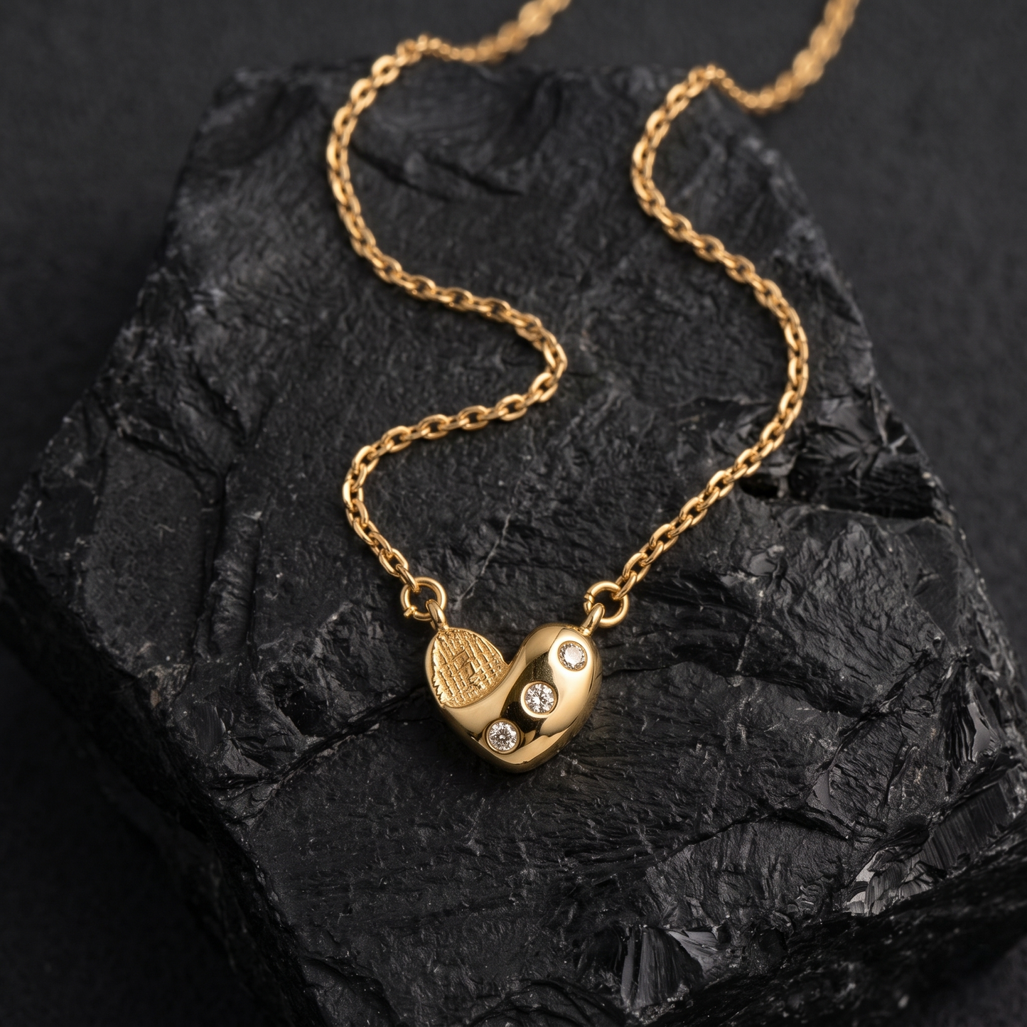 Gold Plated Heart Pendant Necklace