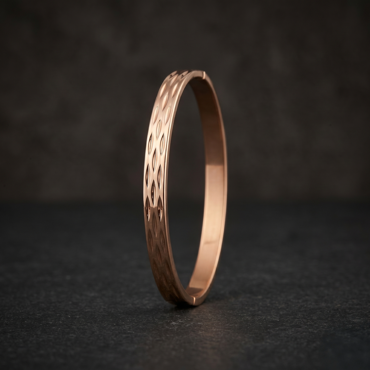Gold Plated Laser Engraved Eye Pattern Bracelet — Avalna, Arcot Tamil Nadu