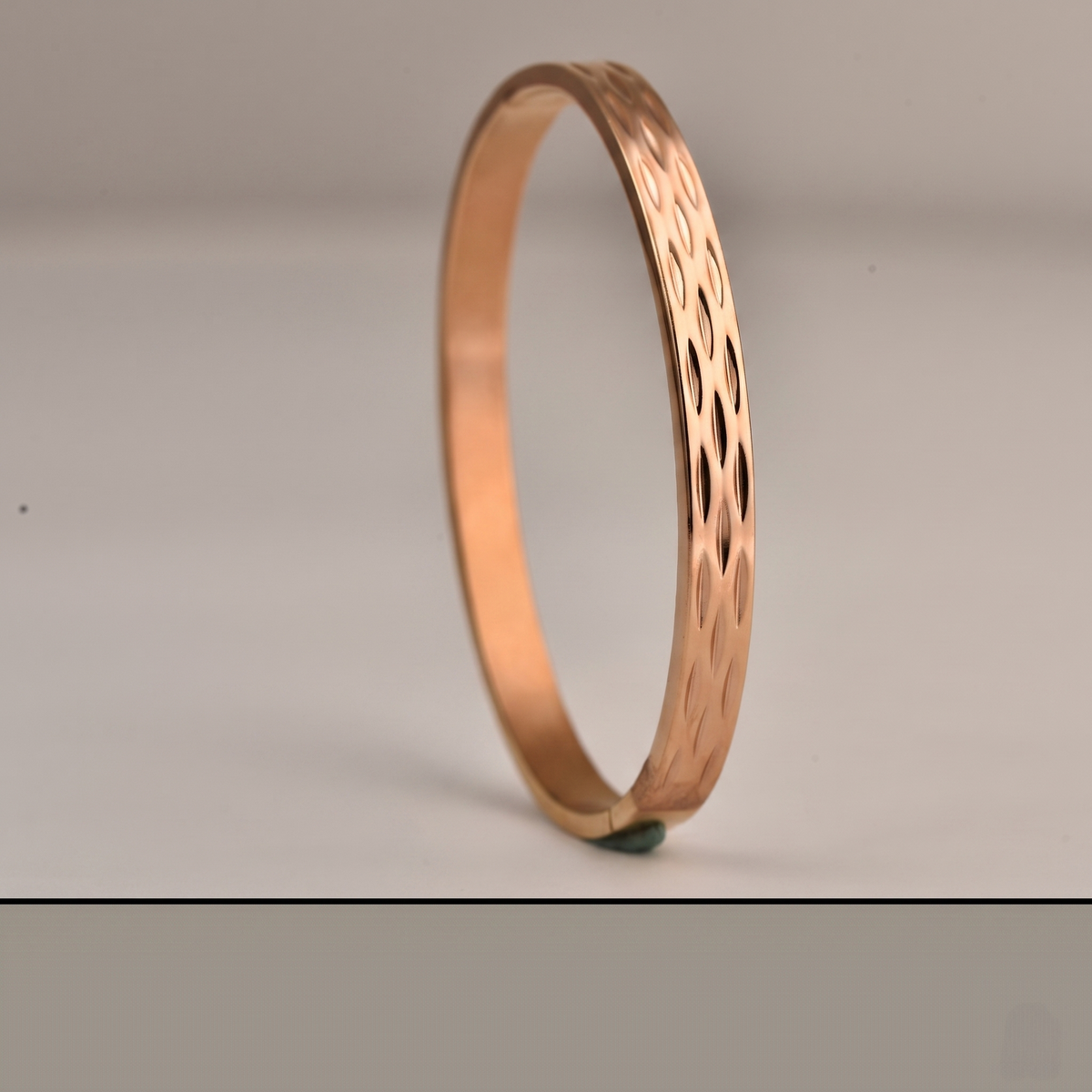 Gold Plated Laser Engraved Eye Pattern Bracelet close-up — Avalna, Arcot Tamil Nadu