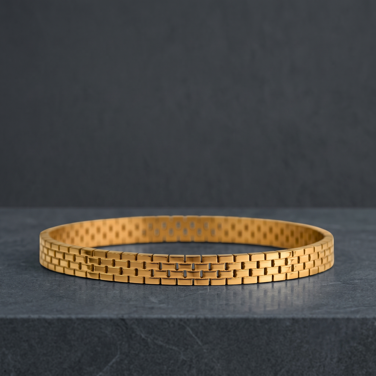 Gold Plated Watch Style Bracelet close-up — Avalna, Arcot Tamil Nadu