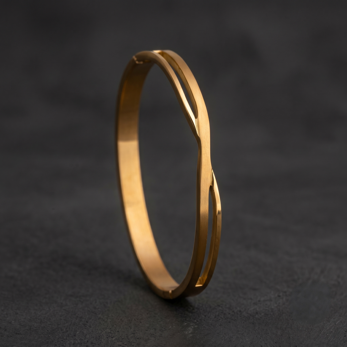 Gold Twisted CutOut Bracelet close-up — Avalna, Arcot Tamil Nadu