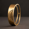 Golden Leaf CutOut Statement Bracelet