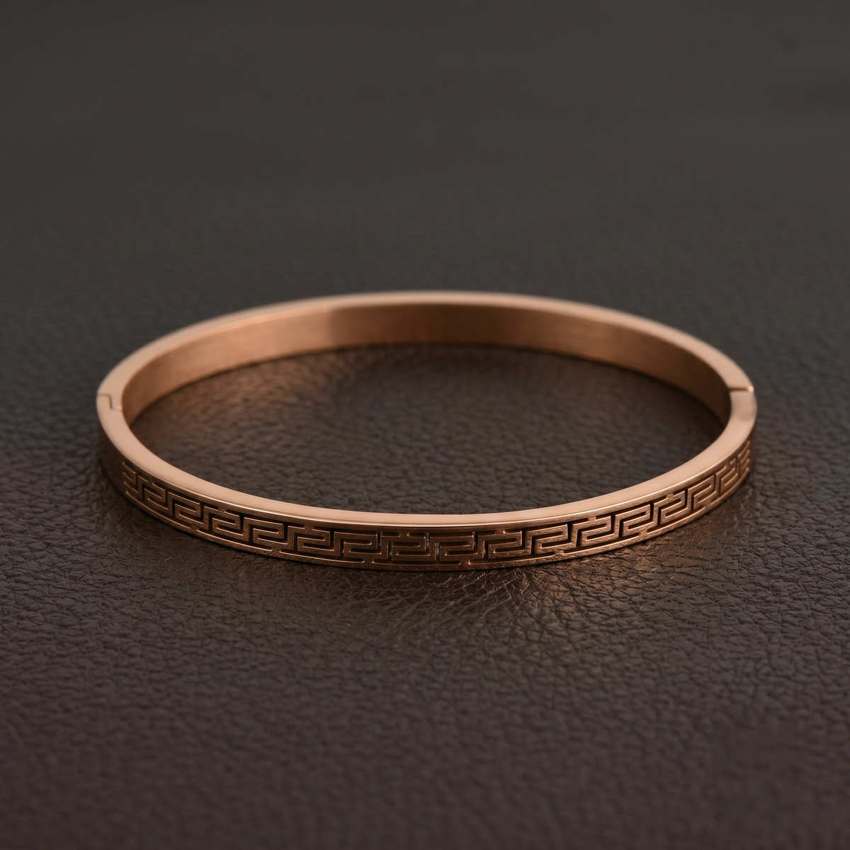 Greek Key Inspired Cuff Bracelet close-up — Avalna, Arcot Tamil Nadu