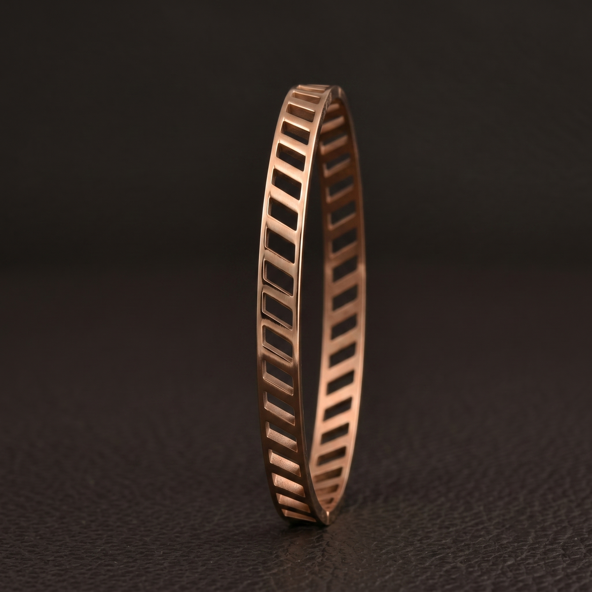 Laser Cut Geometric Cuff -Gold Rose Gold view 5 — Avalna, Arcot Tamil Nadu