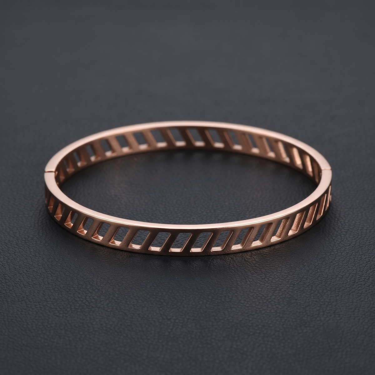 Laser Cut Geometric Cuff -Gold Rose Gold view 8 — Avalna, Arcot Tamil Nadu