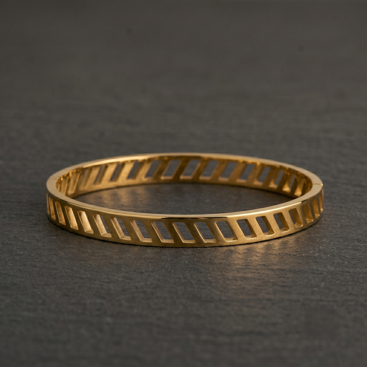 Laser Cut Geometric Cuff -Gold Rose Gold detail view — Avalna, Arcot Tamil Nadu