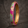 Lily Pattern Enamel/Meenakari Bracelet