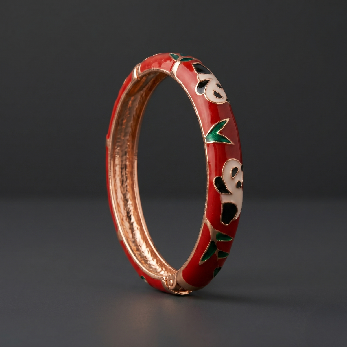 Panda Enamel/Meenakari Bracelet close-up — Avalna, Arcot Tamil Nadu