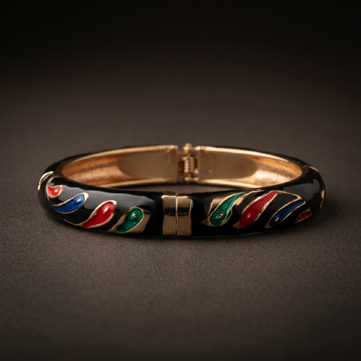 Peacock Design Enamel/Meenakari Bracelet alternate angle — Avalna, Arcot Tamil Nadu