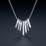 Rhodium Bar Fringe Chain