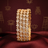 Set of 4 Gold Plated White AD Stone Bangles
