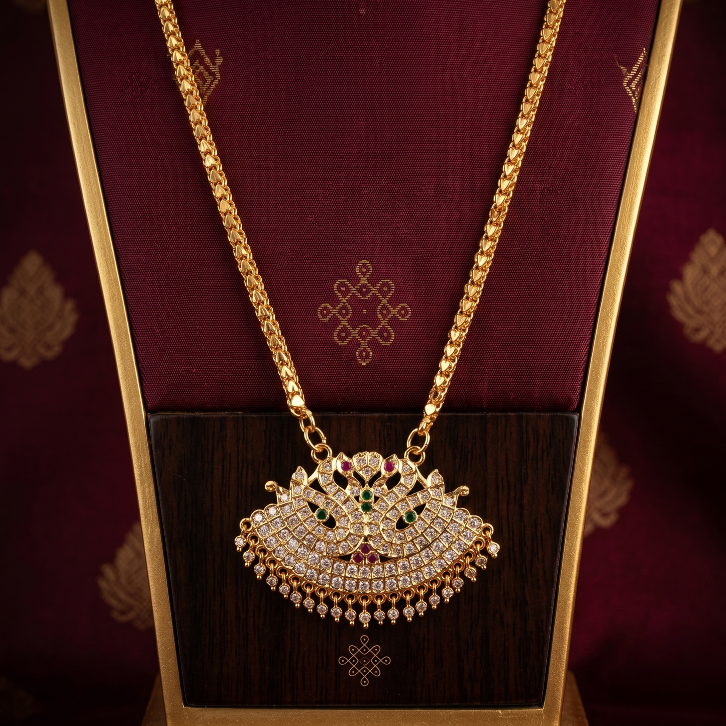 Traditional Impon Micro Gold Plated Twin Swan(annam)Dollar Chain