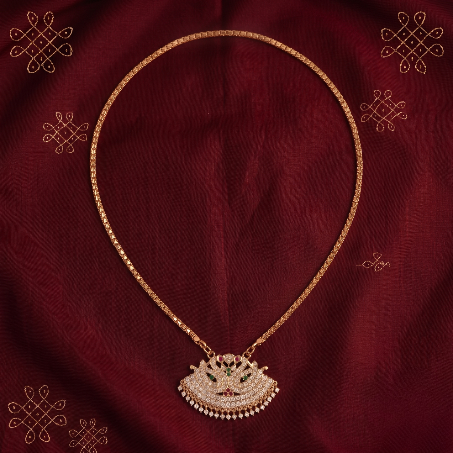 Traditional Impon Micro Gold Plated Twin Swan(annam)Dollar Chain