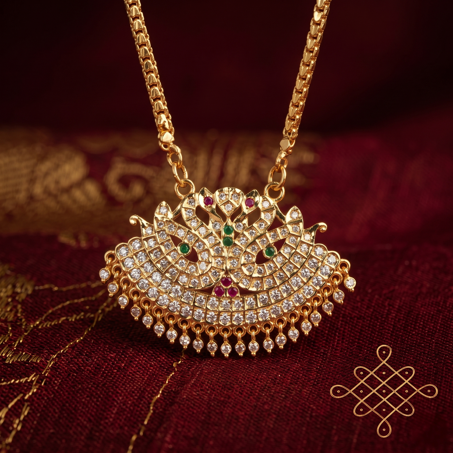 Traditional Impon Micro Gold Plated Twin Swan(annam)Dollar Chain