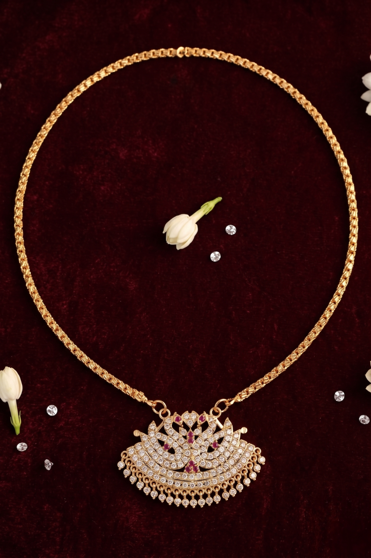Traditional Impon Micro Gold Plated Twin Swan(annam)Dollar Chain