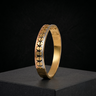 Tri-Tone Geometric Cut Cuff Bracelet