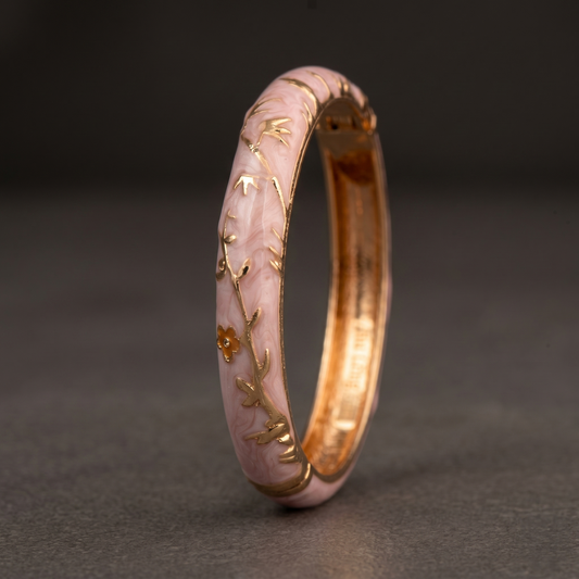 Vine and Leaf Enamel/Meenakari Bracelet - Avalna Indian Bracelet Online